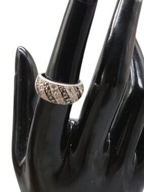 Sterling Marcasite Cubic Zirconia Ring Charles Winston CW Dome Band 925 6.5